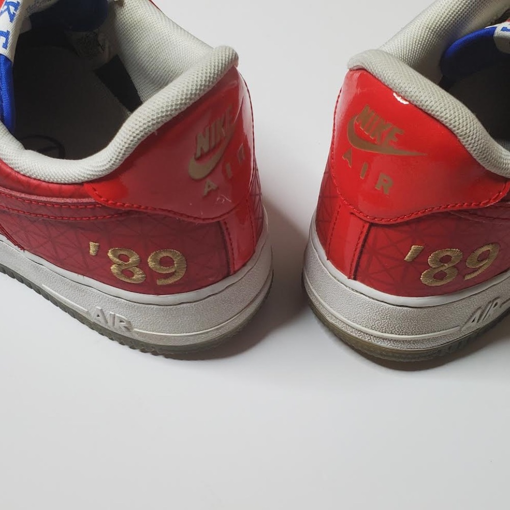 Nike Air Force 1 Detroit Pistons 89 Champs Red CI9882-600 Size 10.5 Sneakers - Picture 4 of 5